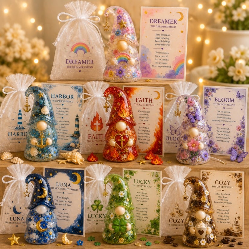 🔥Last Day Buy 3 Get 1 Free🌟Emotional Support Encouragement Gnome Set