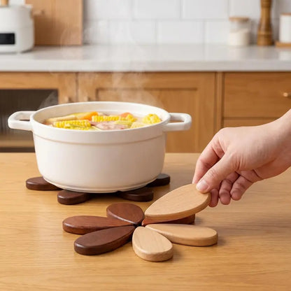 🎁Hot Sale Promotion 49% OFF🎁Wooden one tree coaster Solid wood home desktop decoration Dishes and dishes Insulation mat