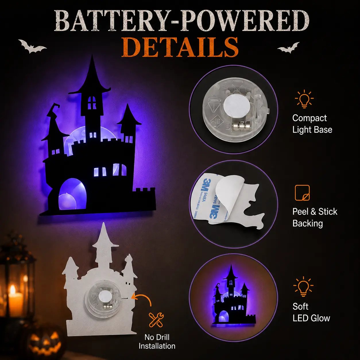 🎃 Halloween Flash Sale 50% OFF – LED Silhouette Wall Light Stickers