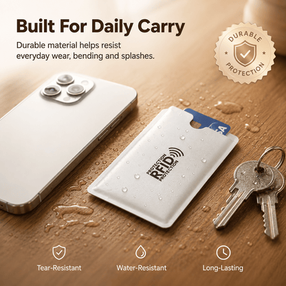 🔒💳 Metallic RFID Blocking Credit Card Sleeve