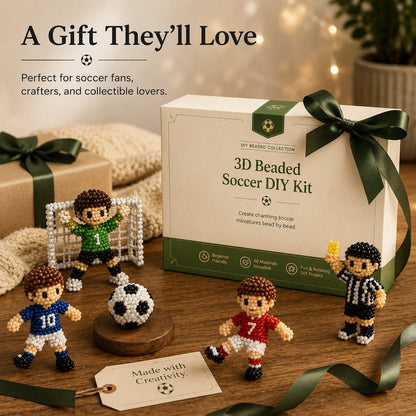 🔥LAST DAY 50% OFF⚽ Soccer Fan Beaded Craft Kit |Build Your Dream Team
