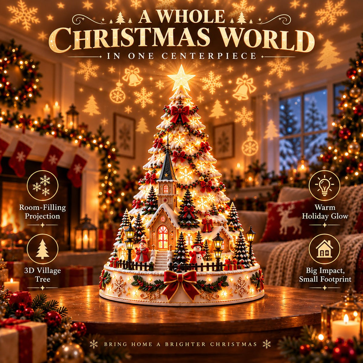 🏆 49% OFF Today --🎄MerryRealm™ Christmas Village Decorative Lights