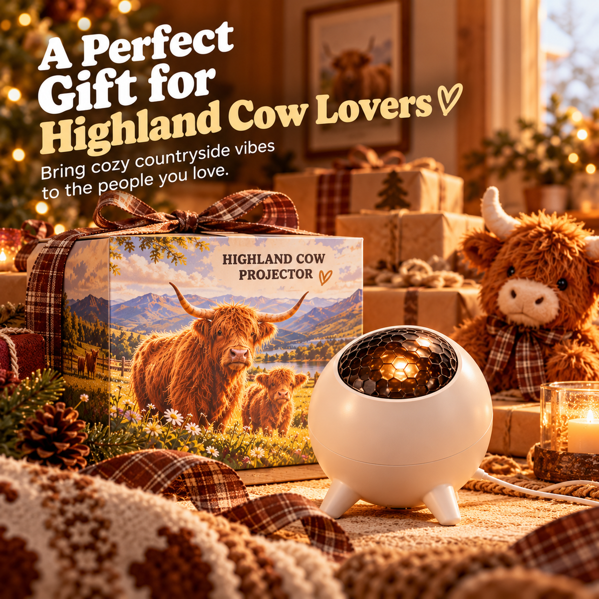 ✨ HOT SALE 49% OFF✨🐮Highland Cow Projection Lamp | Home Decor & Gifts for Creating a Cozy Atmosphere