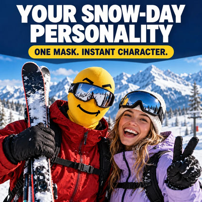 ⏳ Last Day 50% OFF-😎 Funny Face Ski Mask | Yellow Expression Balaclava