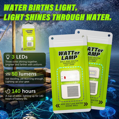 Saltwater Powered Emergency LED Lamp