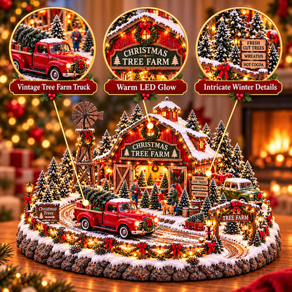 🔥Last Day 49% OFF🔥🚗🎄 Christmas Classic Gas Station Village™ – Lighted Vintage American Gas Station with Classic Cars