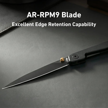 🔥Last Day Sale 49% OFF🎉Stealth Black Aluminum EDC Folding Knife