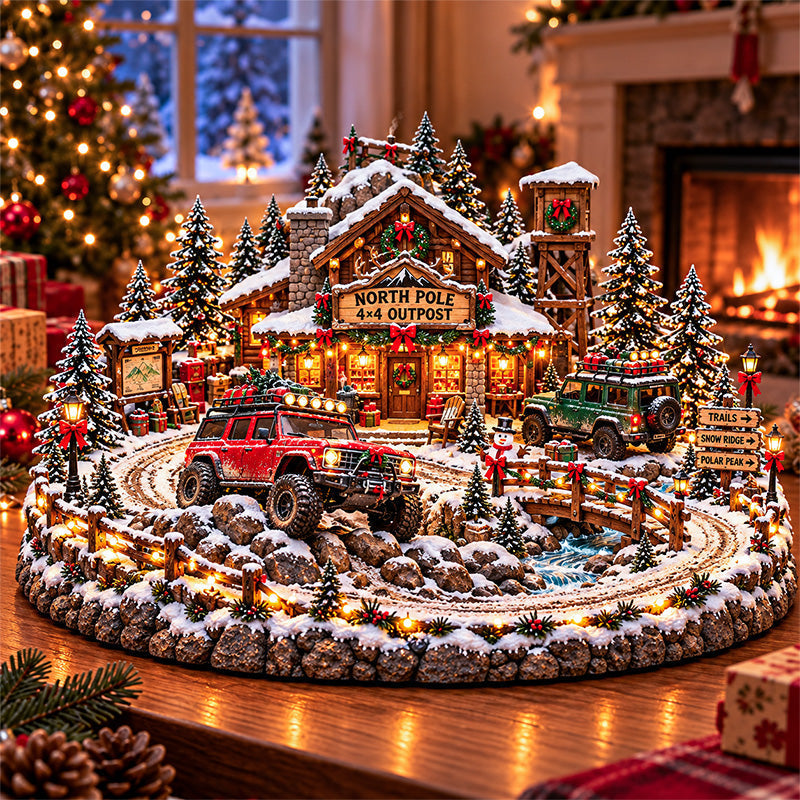 🔥Last Day 49% OFF🔥🚗🎄 Christmas Classic Gas Station Village™ – Lighted Vintage American Gas Station with Classic Cars
