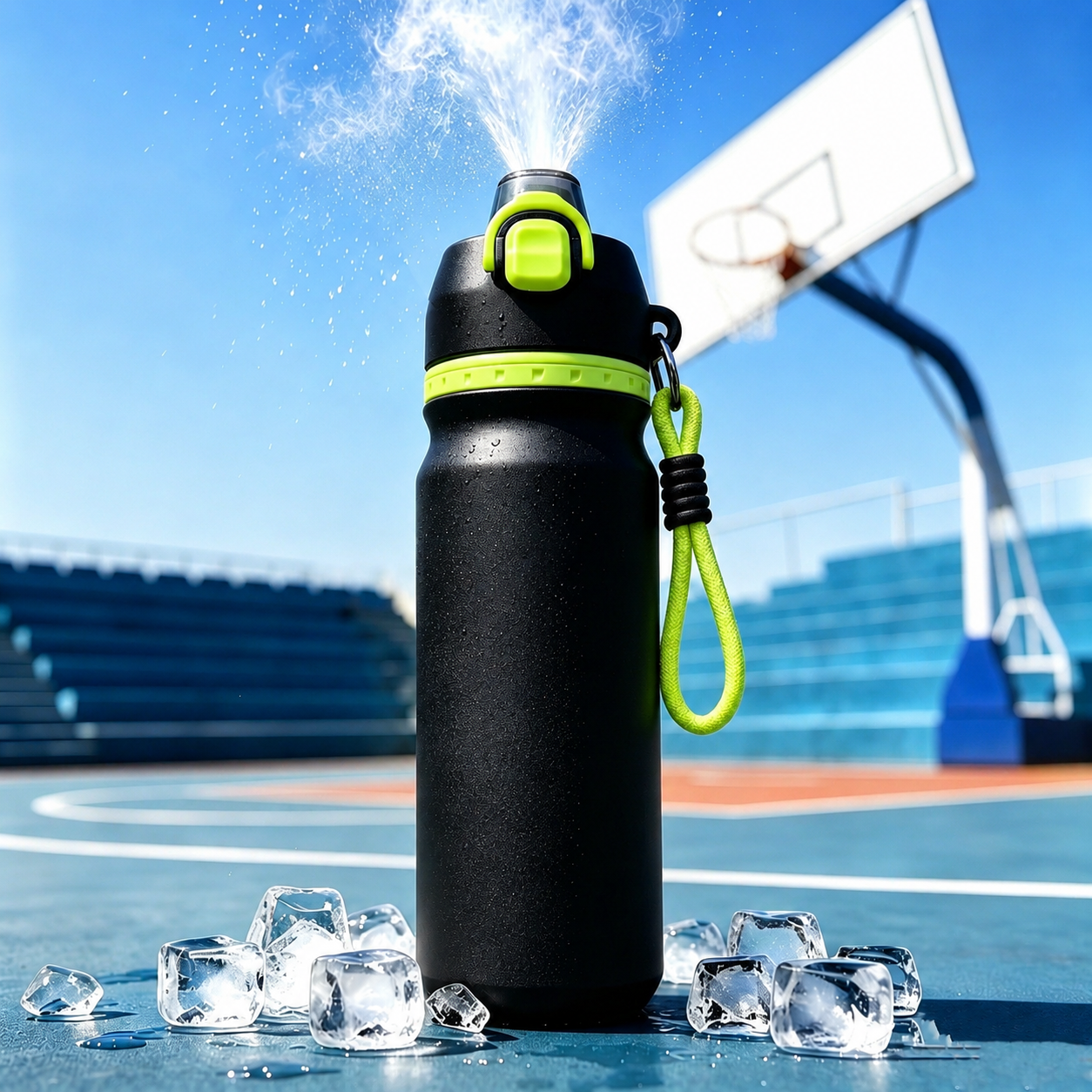 🏀 Basketball Gift Sale 49% OFF - Outdoor portable large-capacity spray sports water bottle