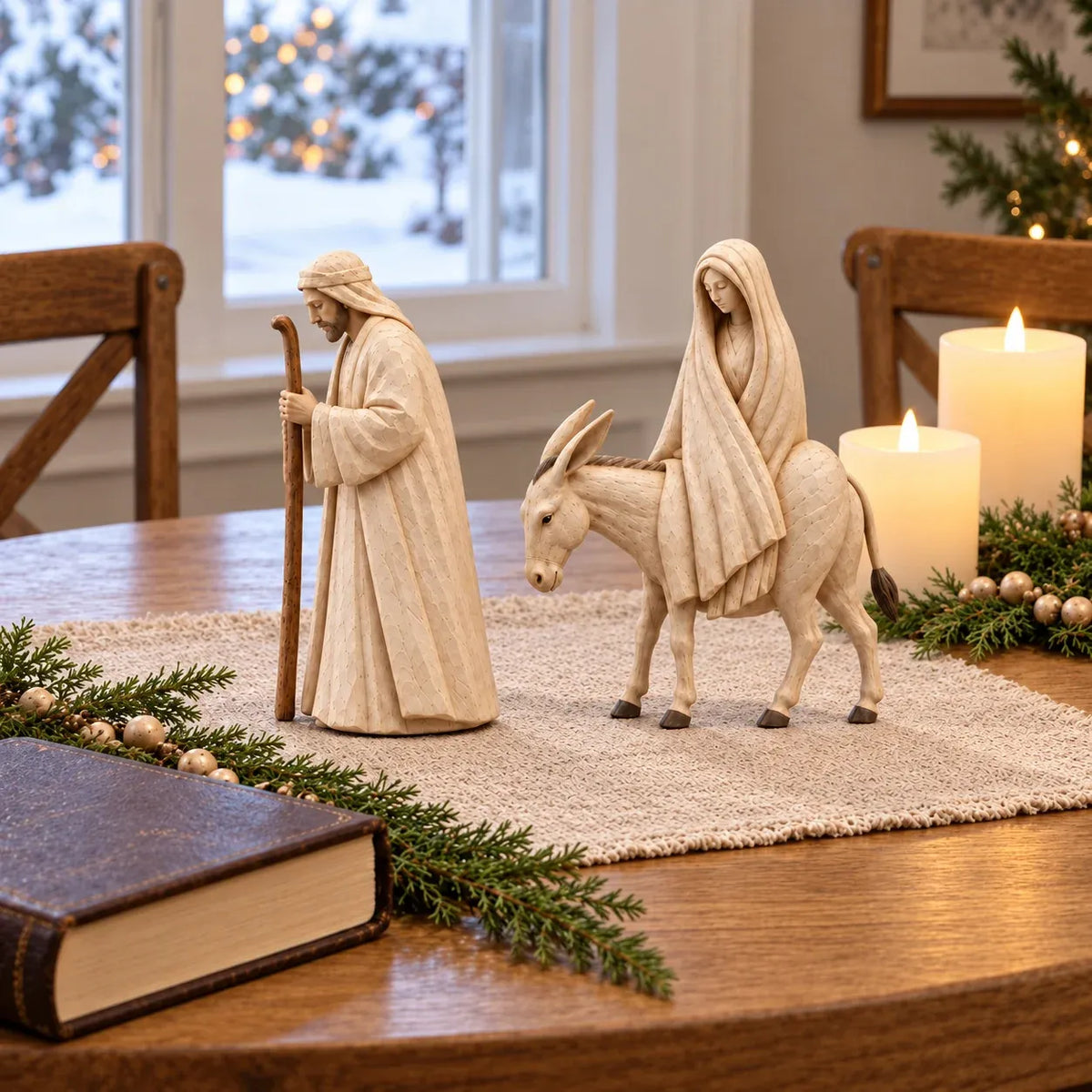 ⏳ Last Day 50% OFF-✝️Journey to Bethlehem Nativity Figurine Set