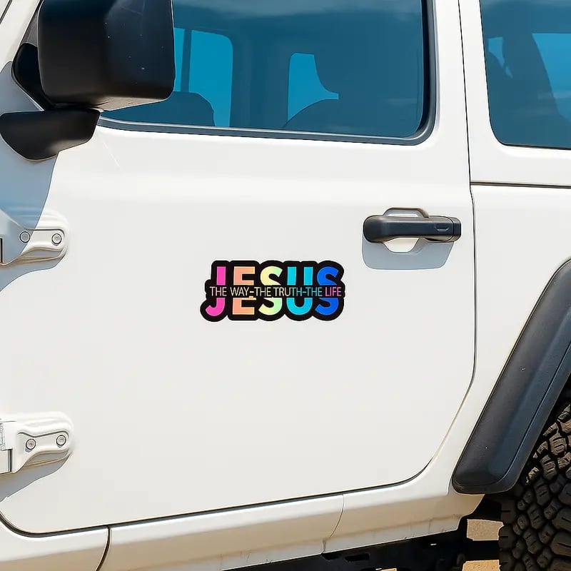 🔥Last Day 49% OFF✝️Jesus The Way The Truth The Life Christian Vinyl Bumper Sticker