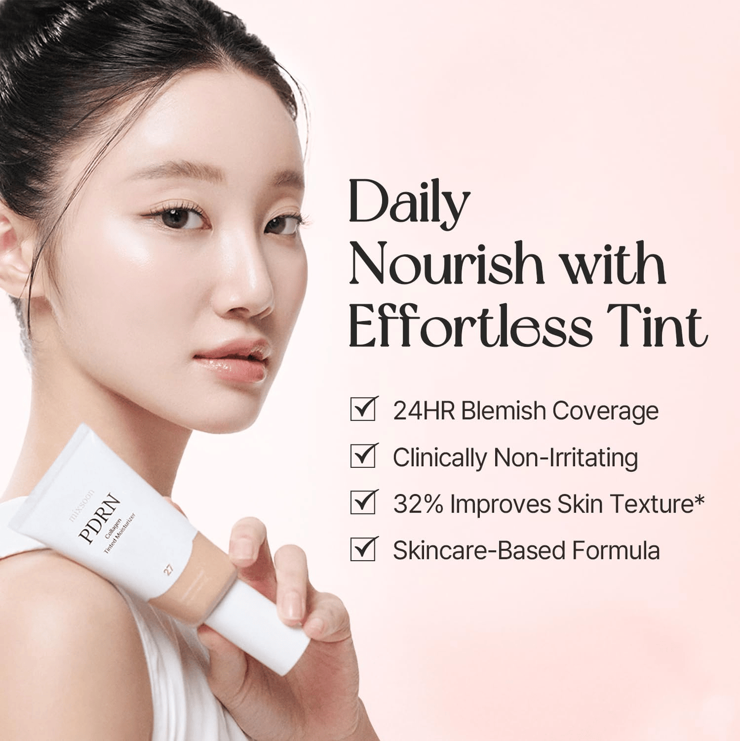 PDRN Collagen Tinted Moisturizer 24-HOUR LASTING LUMINOUS SKIN