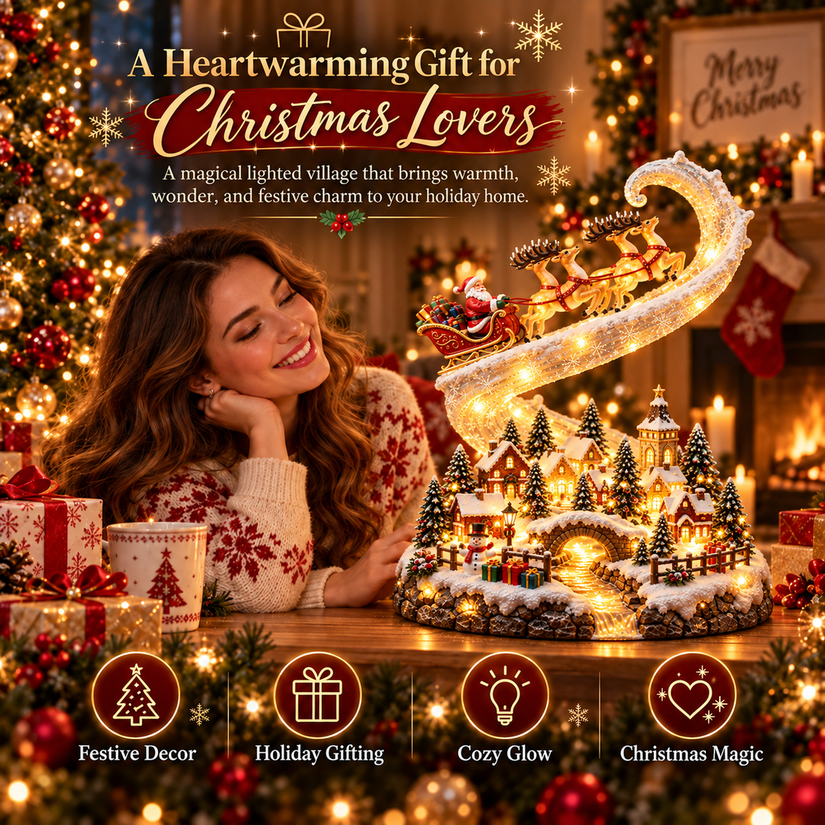 🔥 LAST DAY 49% OFF 🔥🎄 Fantasy Christmas Lights™ Town