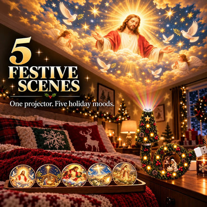 ✨ Last Day – 49% OFF!✝️ USB Jesus 5D Projection Light