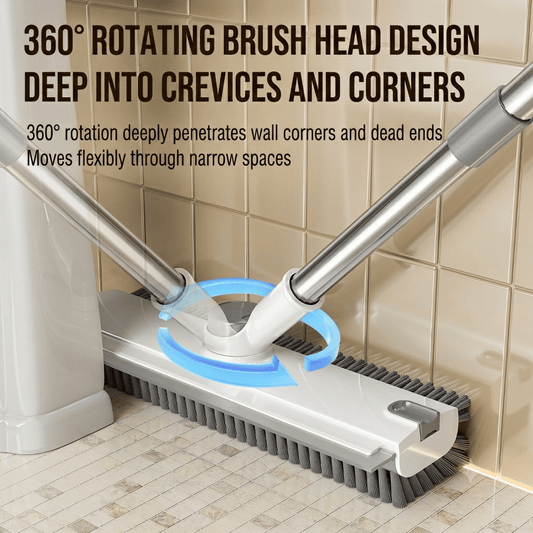 3-in-1 Adjustable Floor Scrub Brush – 360° Rotating Cleaning Tool(Free Shipping)