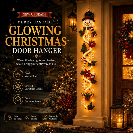 Last day! 49% OFF – 🎅MerryCascade™ Glowing Christmas Door Hanger