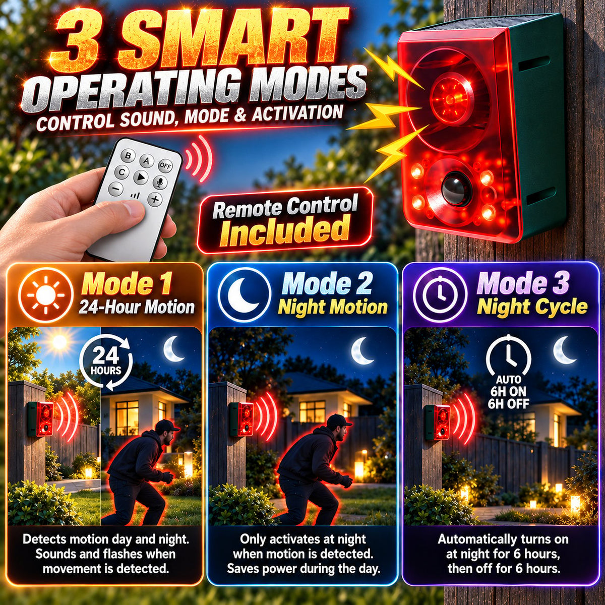 ⏰LAST DAY 50% OFF -☀️Outdoor Solar Motion Sensor Alarm