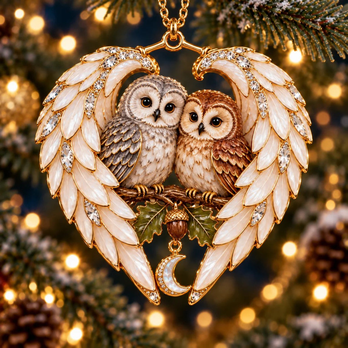 ❤️2026 Angel Wing Heart Christmas Ornaments