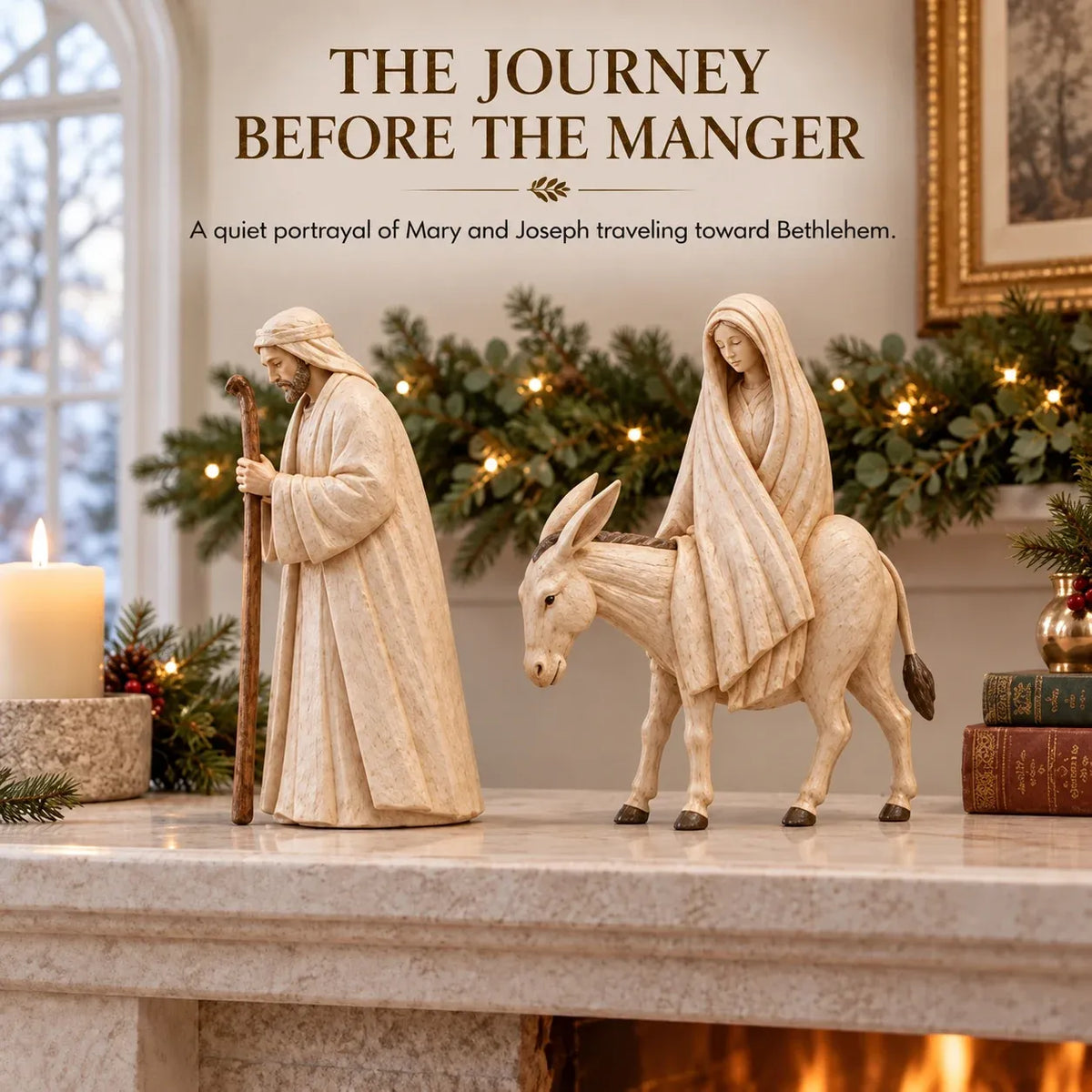 ⏳ Last Day 50% OFF-✝️Journey to Bethlehem Nativity Figurine Set