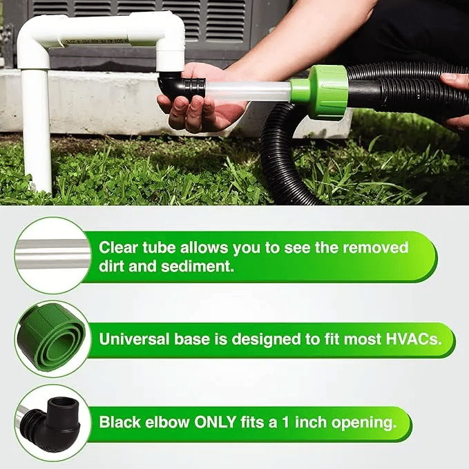 ❄️ HVAC AC Drain Line Cleaner Adapter for PVC Unclogging