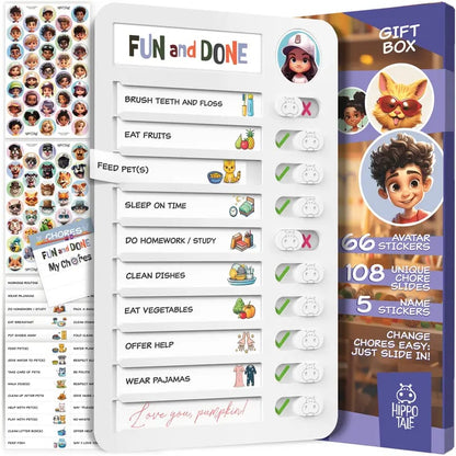 🔥Last Day 50% OFF - 👦FUN and DONE Kids Magnetic Chore Chart 🎯
