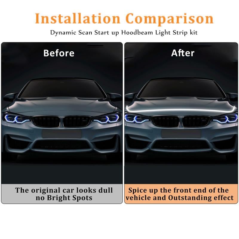 🔥HOT SALE 49% OFF🔥🚗High Brightness Automotive Hood Gap LED Strip - Ambient Lighting Package