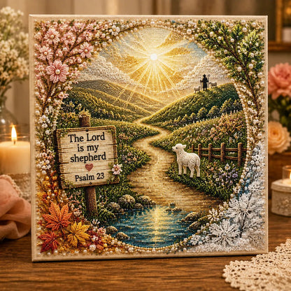 🌿Garden of Faith 3D Pearl Art Kit – Christian Scripture DIY Decor 🙏