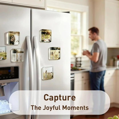 📸2" Clear Acrylic Photo Magnet DIY Kit | Make Your Own 3D Fridge Magnets (10 Pack)