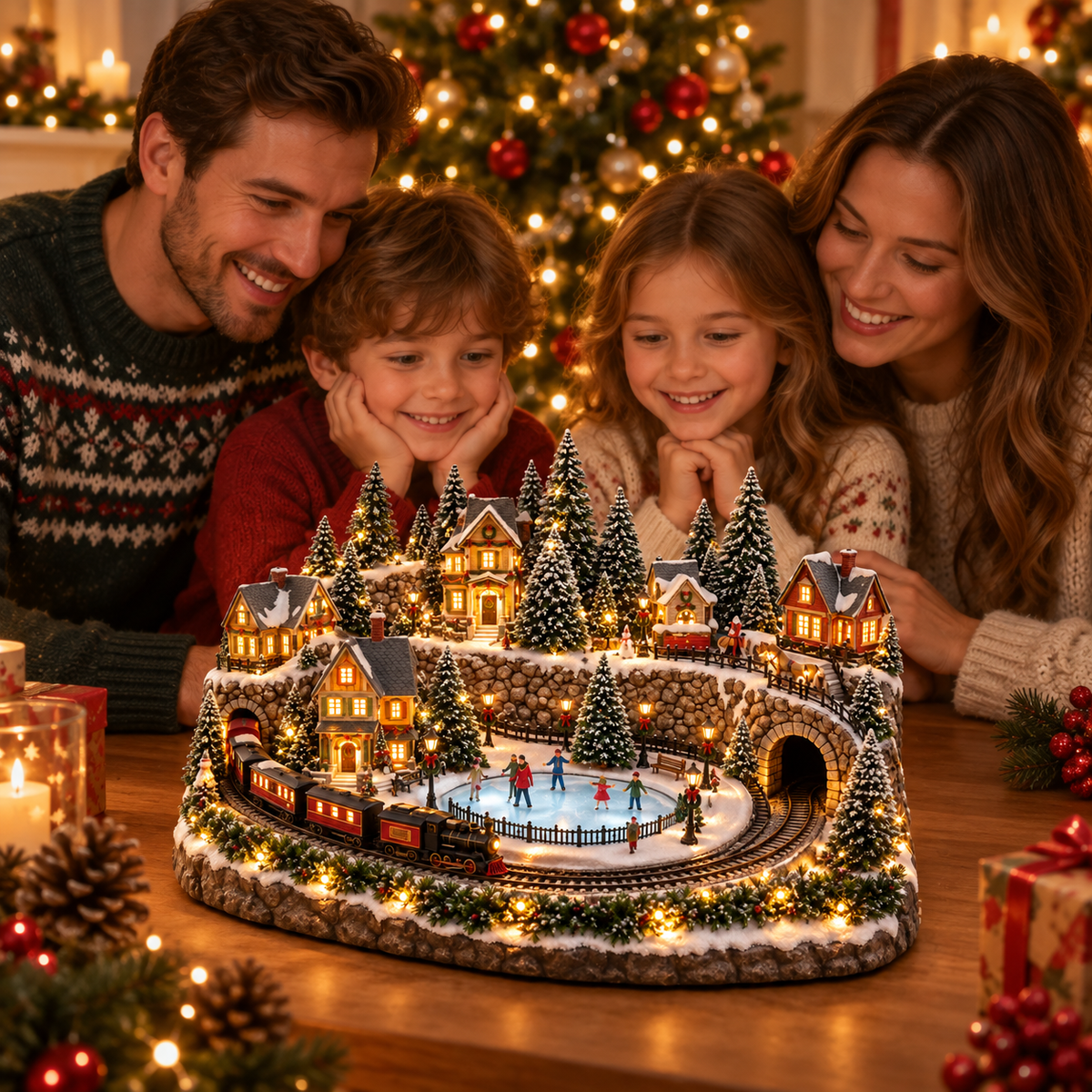 ✨LAST DAY 49% ✨OFF Animated Holiday Train & Ice Rink Scene