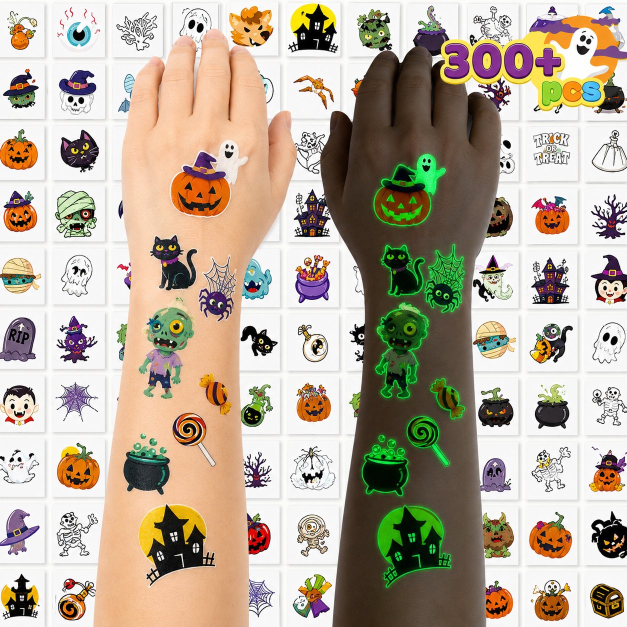 🎃✨ Spooky Glow Tattoos – Halloween Temporary Body Art That Lights Up The Night