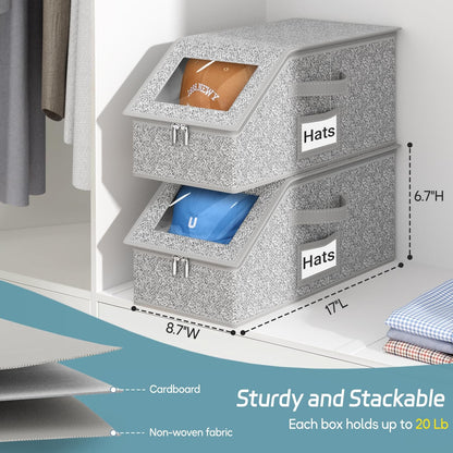 🧢 Stackable Hat Storage Box for 12 Baseball Caps