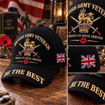 ⏳ Last Day 50% OFF-🎖️ British Army Veteran Cap – Proud to Have Served