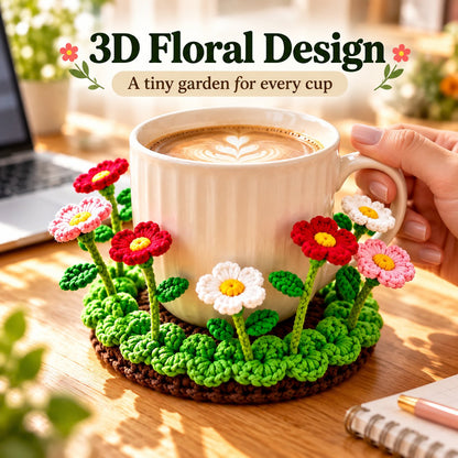 ✨ Last Day – 60% OFF!🌟Handmade Crochet Floral Coaster | Everlasting Table Art 🌸