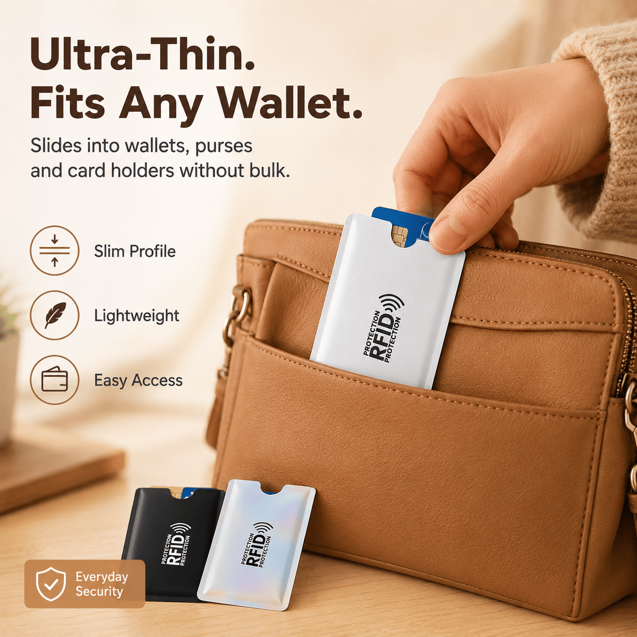 🔒💳 Metallic RFID Blocking Credit Card Sleeve