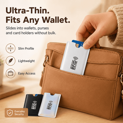 🔒💳 Metallic RFID Blocking Credit Card Sleeve