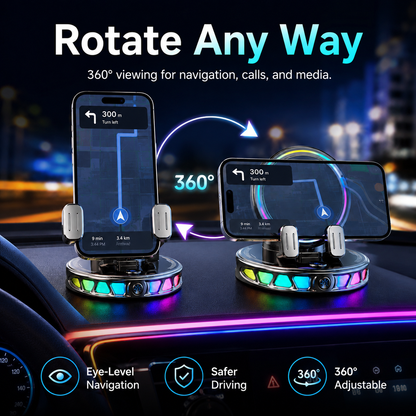 ✨RGB Smart Auto-Clamping Dashboard Car Phone Mount