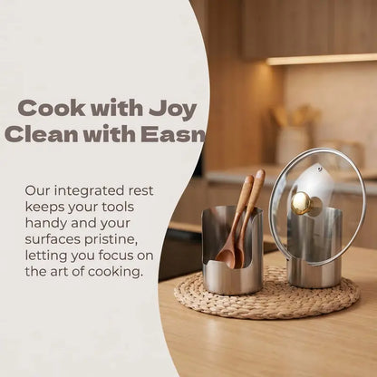 🍳Thickened Stainless Steel Utensil Organizer – Rust Resistant & Easy Clean