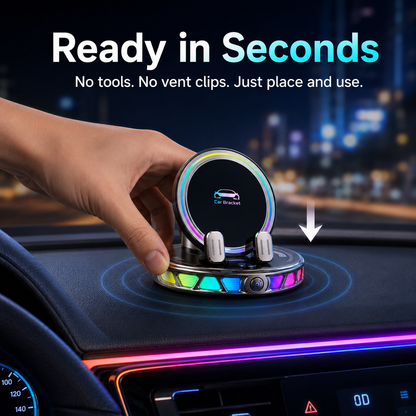 ✨RGB Smart Auto-Clamping Dashboard Car Phone Mount