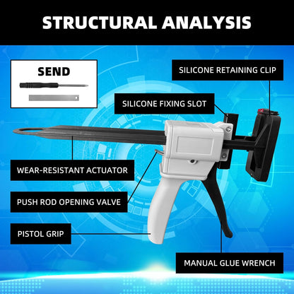 🔧 Labor-Saving Manual Tube Squeezer Glue Gun