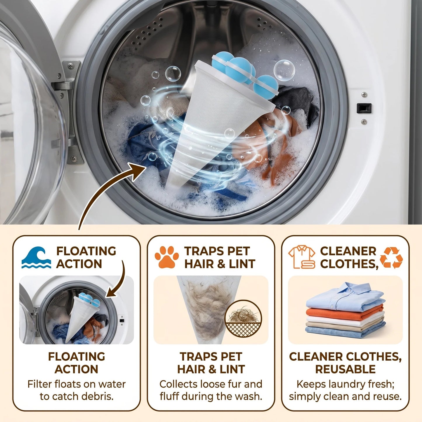 🎁Hot Sale Promotion 49% OFF🎁 3 Counts Washing Machine Filter Bag