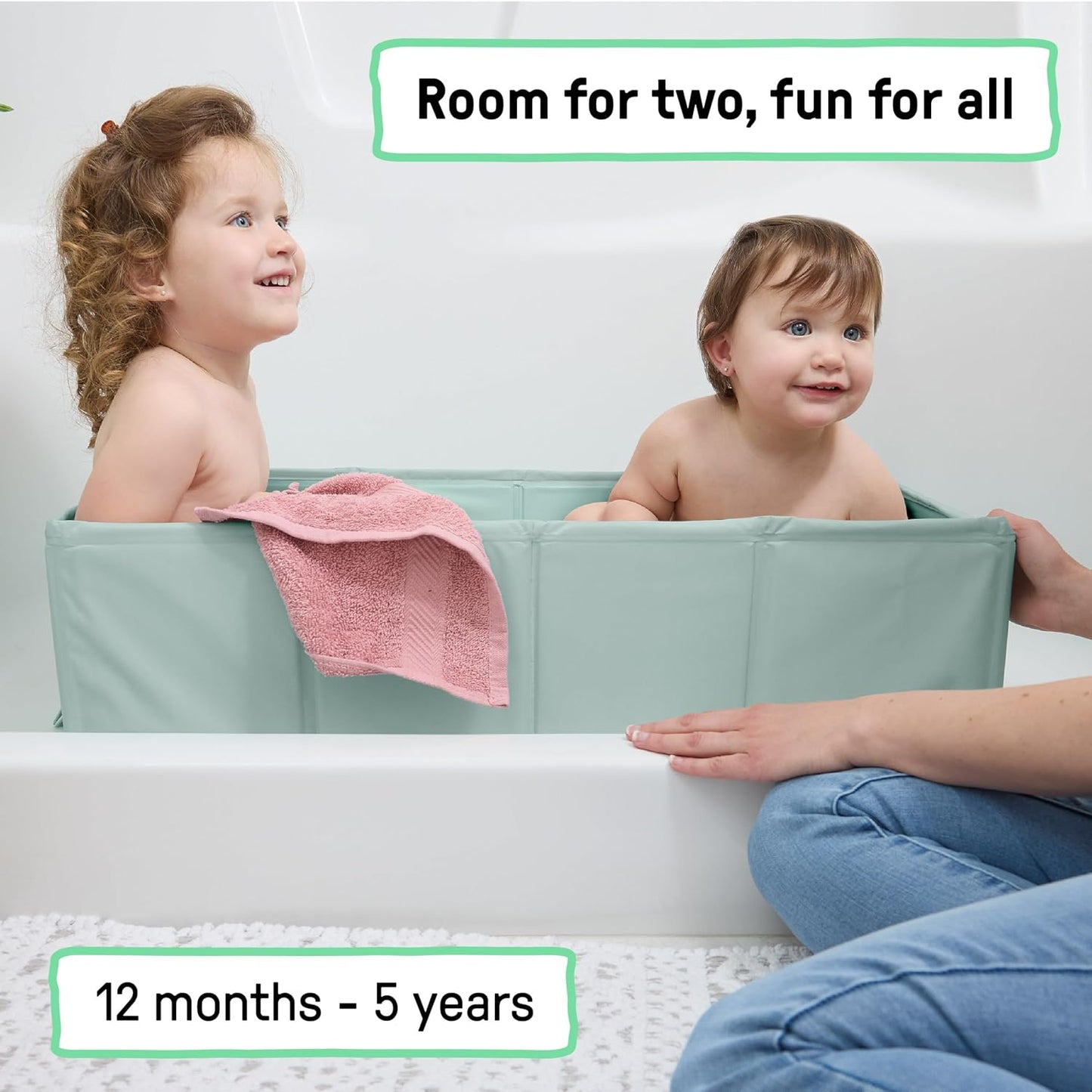 🎉⏰49% OFF🔥  Foldable Portable Toddler Bath Tub, Indoor & Outdoor Travel Baby Bathtub 🛁👶