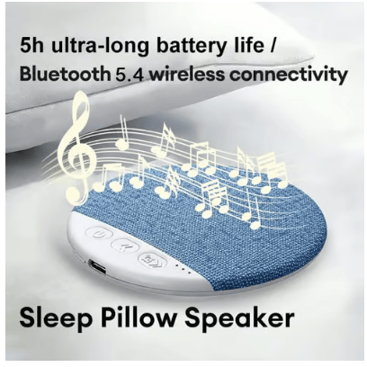 🏆S1 Ultra-Thin Bluetooth Pillow Speaker – Sleep-Friendly & Side Sleeper Comfort