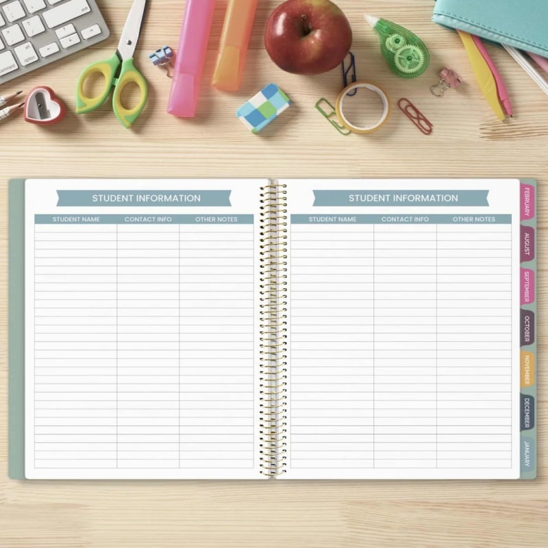 📚🧑‍🏫Teacher Appreciation Gift 2026-27 Dated Planner 13 Month Classroom Organizer