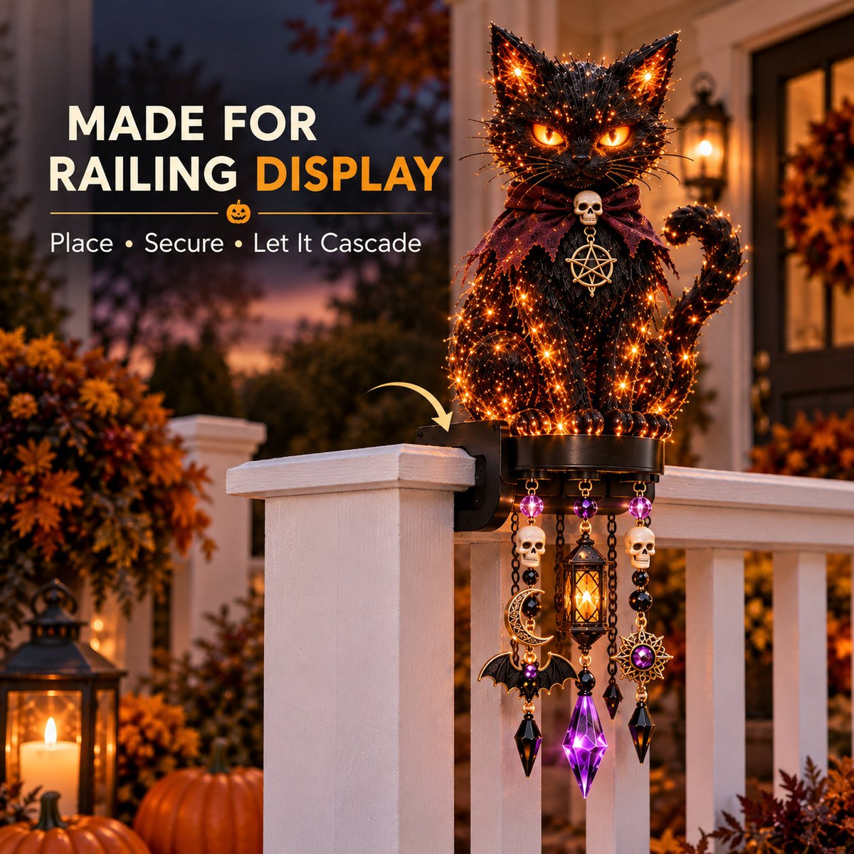 ⏰ LAST DAY 49% OFF - 🎃 Halloween Character Glow Cascade Railing Lights