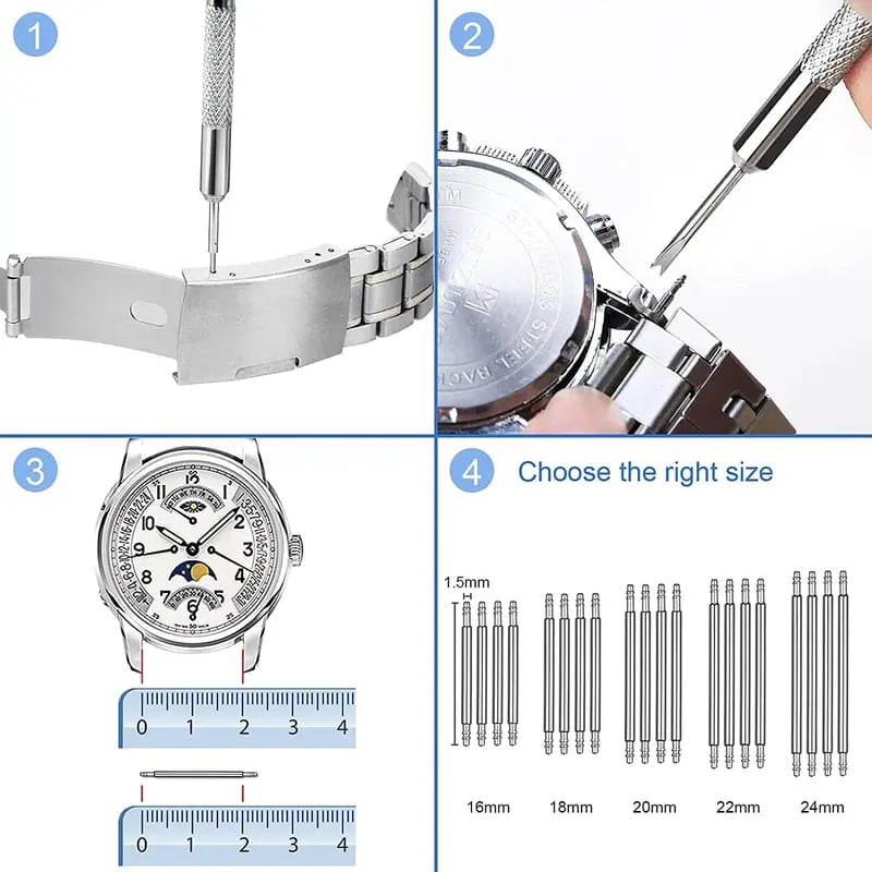 ⌚ All in One Watch Battery Replacement Kit Professional Repair Tool Set Easy DIY Fix
