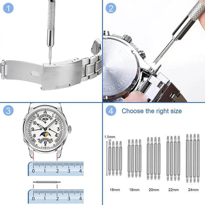 ⌚ All in One Watch Battery Replacement Kit Professional Repair Tool Set Easy DIY Fix