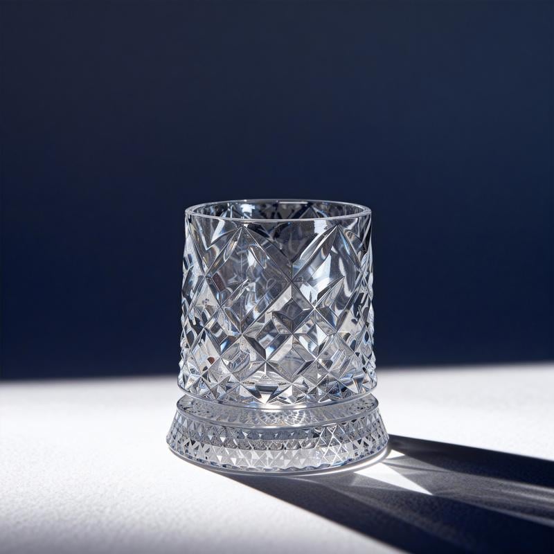 Luxury 360° Spinning Crystal Glass – Star-Cut Stress Relief Whiskey & Wine Glass