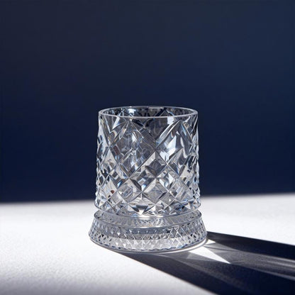 Luxury 360° Spinning Crystal Glass – Star-Cut Stress Relief Whiskey & Wine Glass