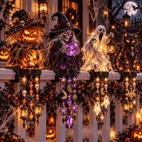 ⏰ LAST DAY 49% OFF - 🎃 Halloween Character Glow Cascade Railing Lights