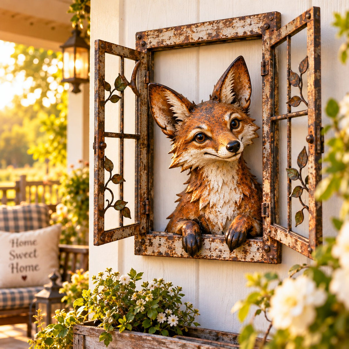 ✨ Last Day 49% OFF🐮Handcrafted Wrought-Iron "Peeking" Animal Window